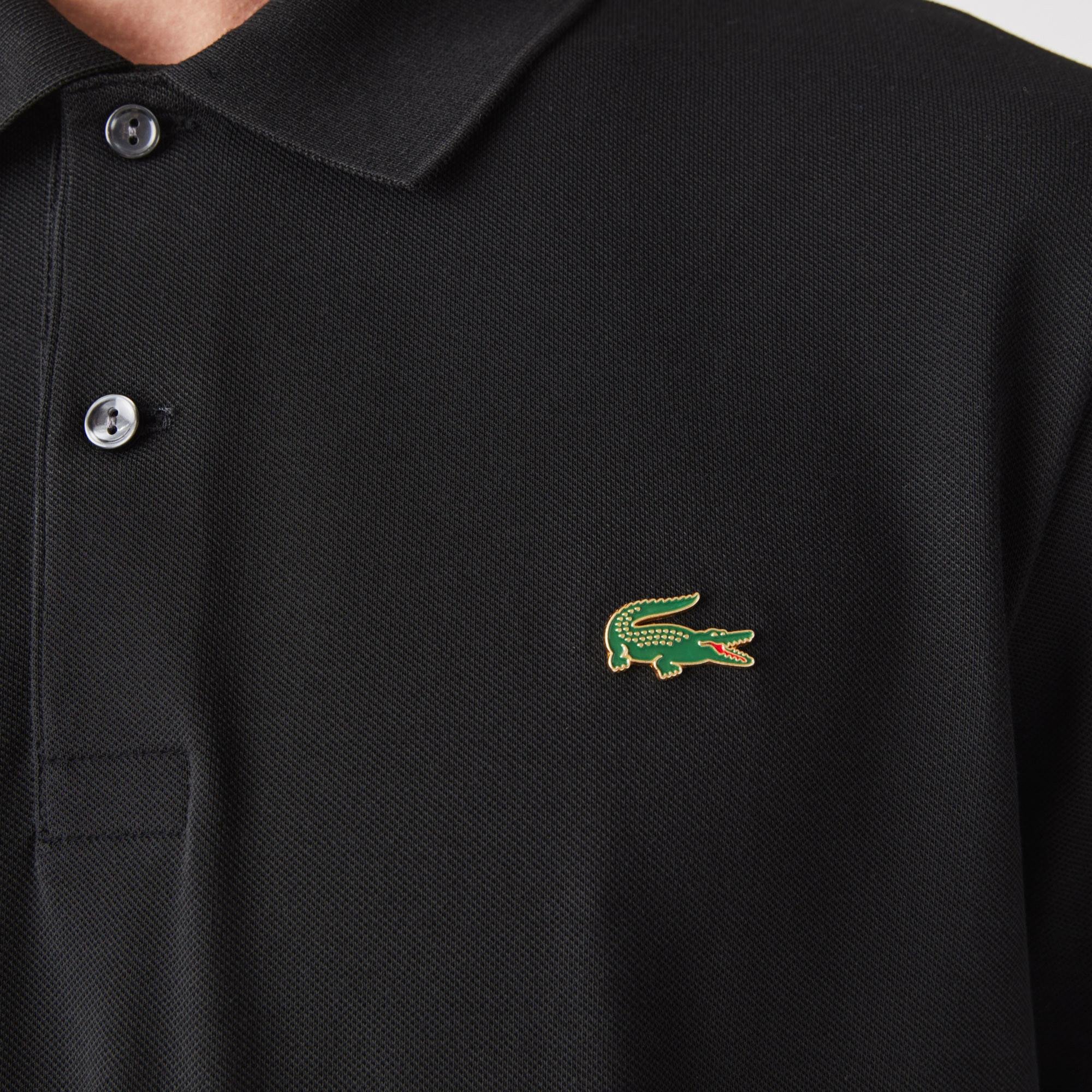 Lacoste L!VE Unisex Relaxed Fit Siyah Polo