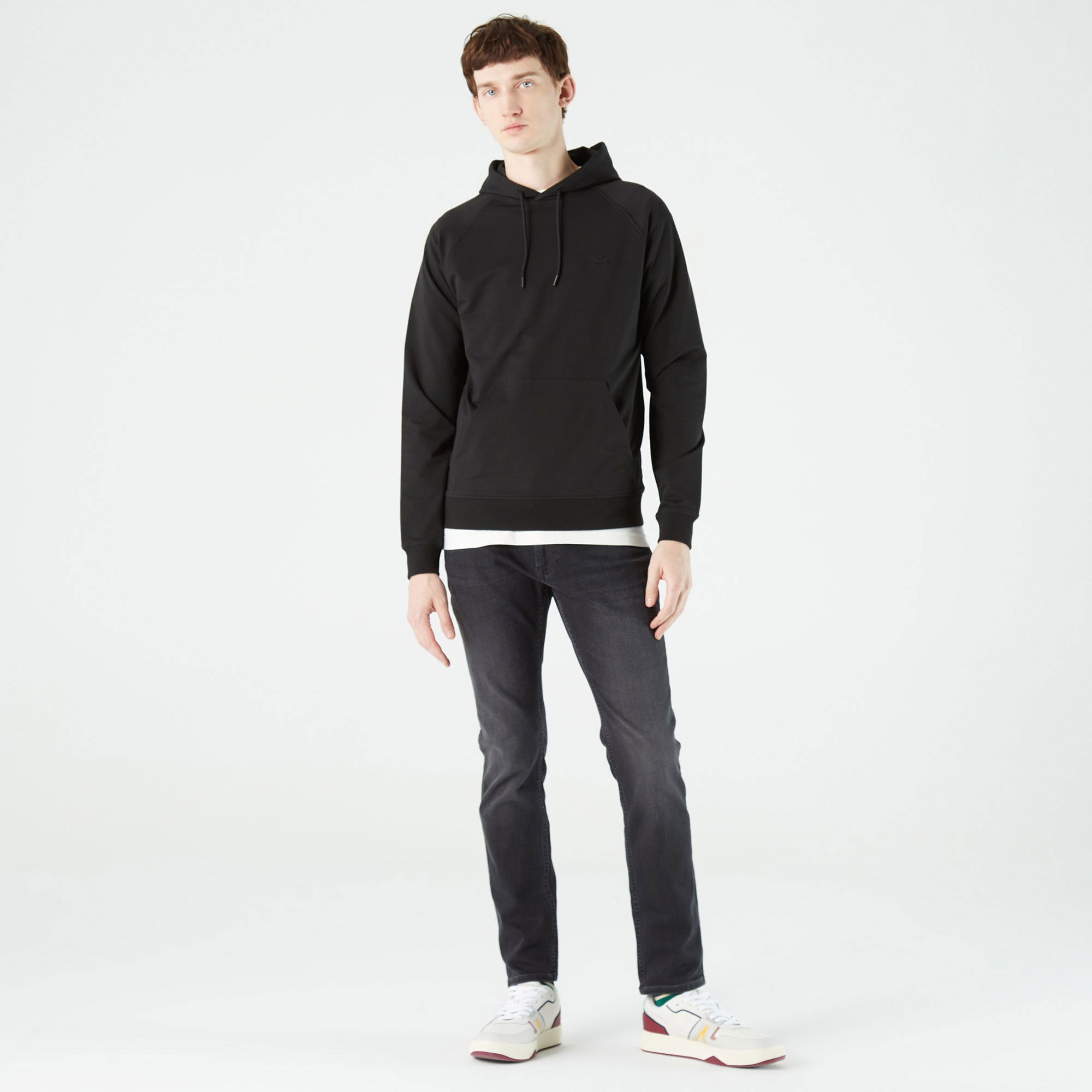 Lacoste Erkek Regular Fit Kapüşonlu Siyah Sweatshirt