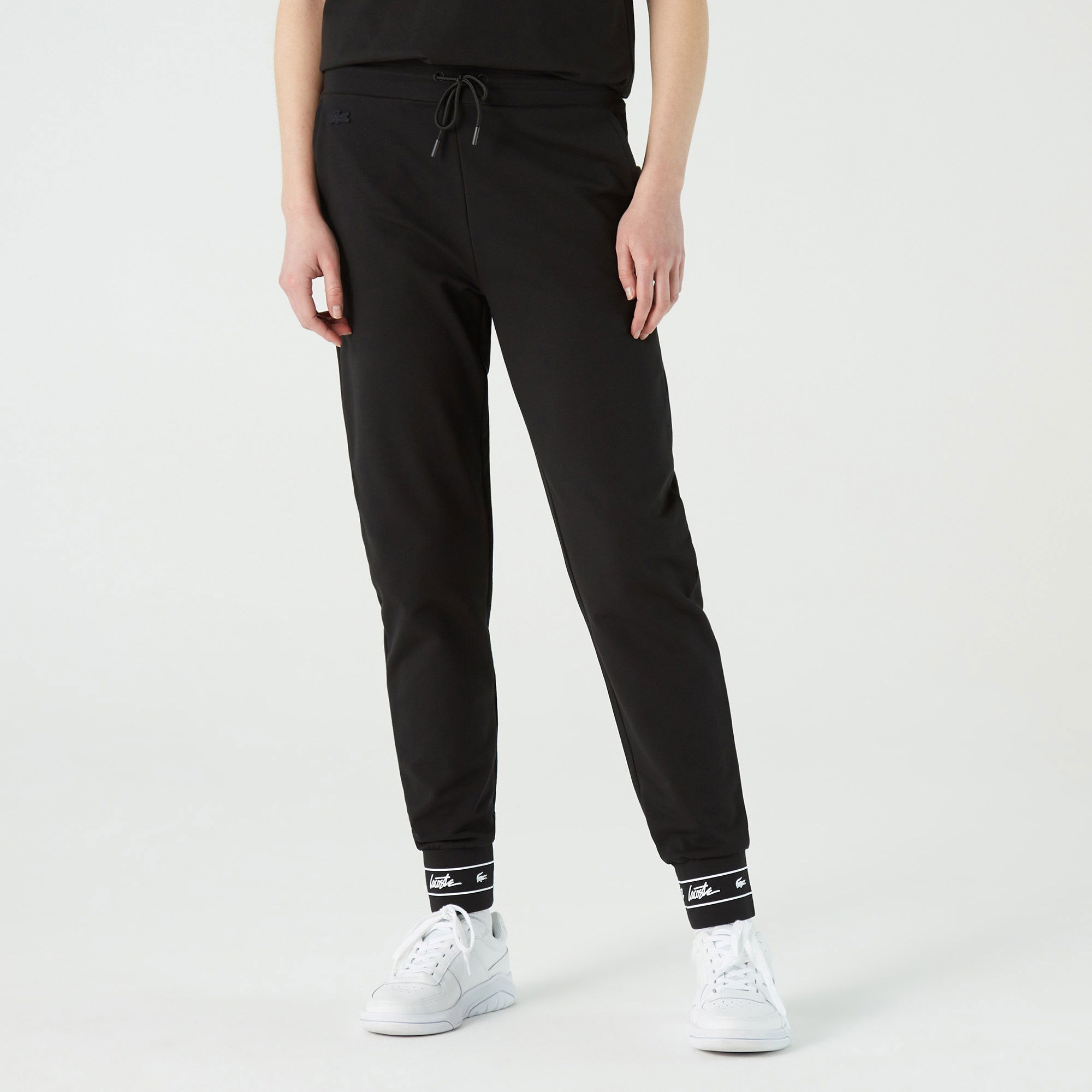 Lacoste Kadın Regular Fit Siyah Baskılı Eşofman Altı