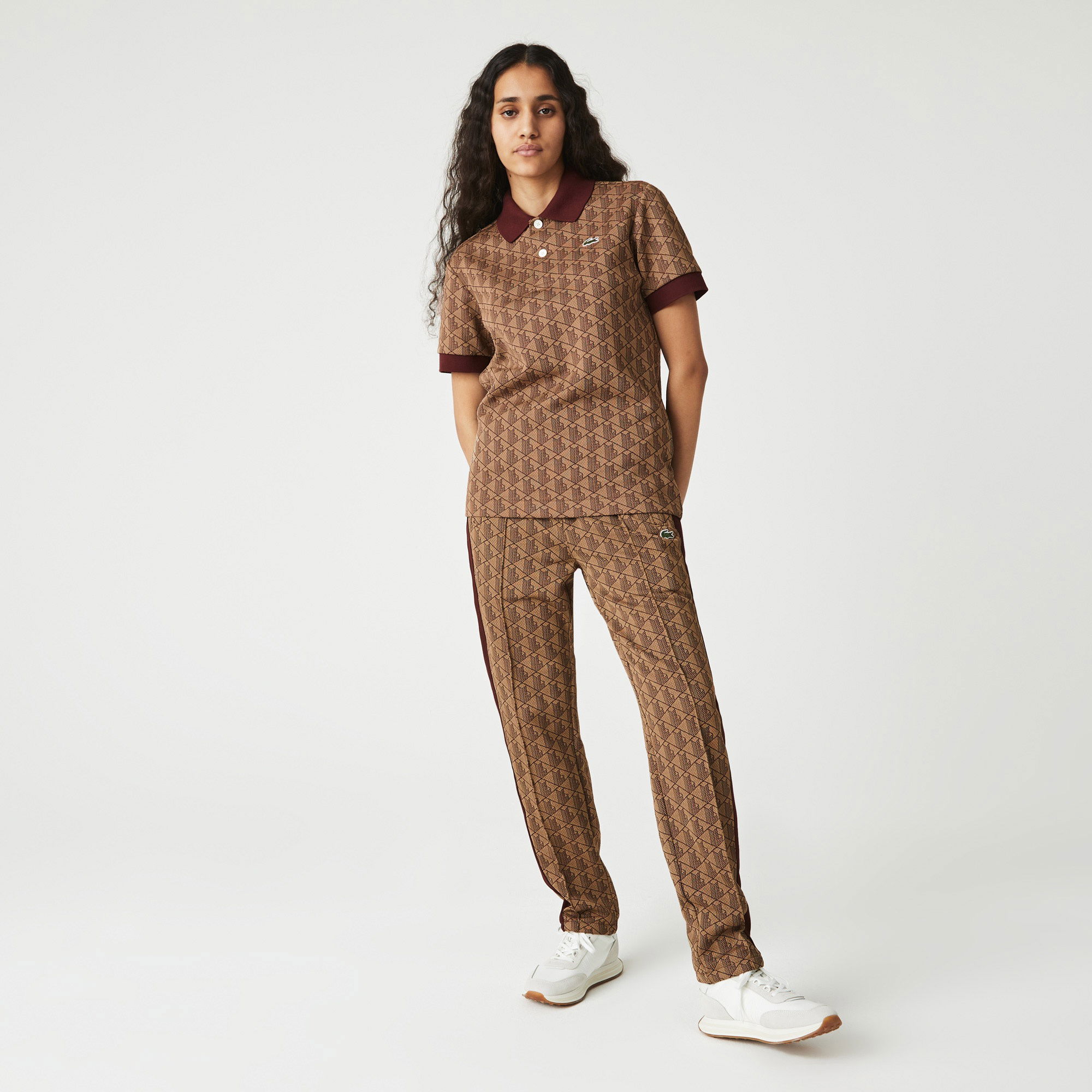 Lacoste Unisex  L!VE Classic Fit Monogram Jacquard Polo Shirt