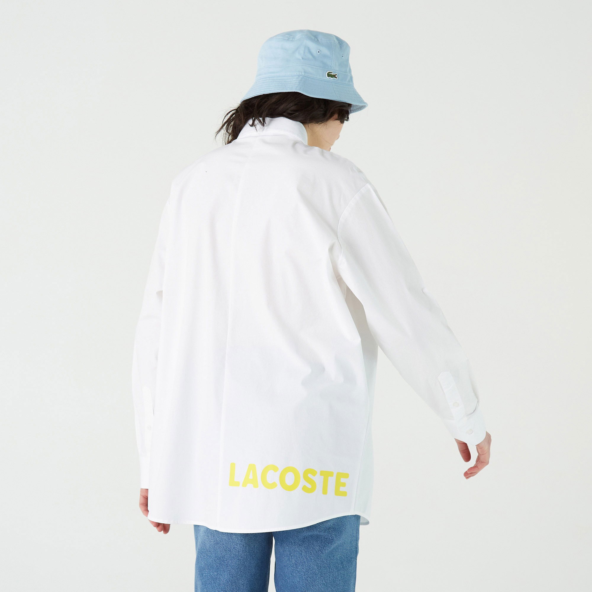 Lacoste Kadın Relaxed Fit Beyaz Gömlek