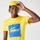 Lacoste Erkek Slim Fit Bisiklet Yaka Baskılı Sarı T-Shirt