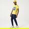 Lacoste Erkek Slim Fit Bisiklet Yaka Baskılı Sarı T-Shirt