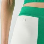 Lacoste Kadın Regular Fit Renk Bloklu Açık Yeşil Etek