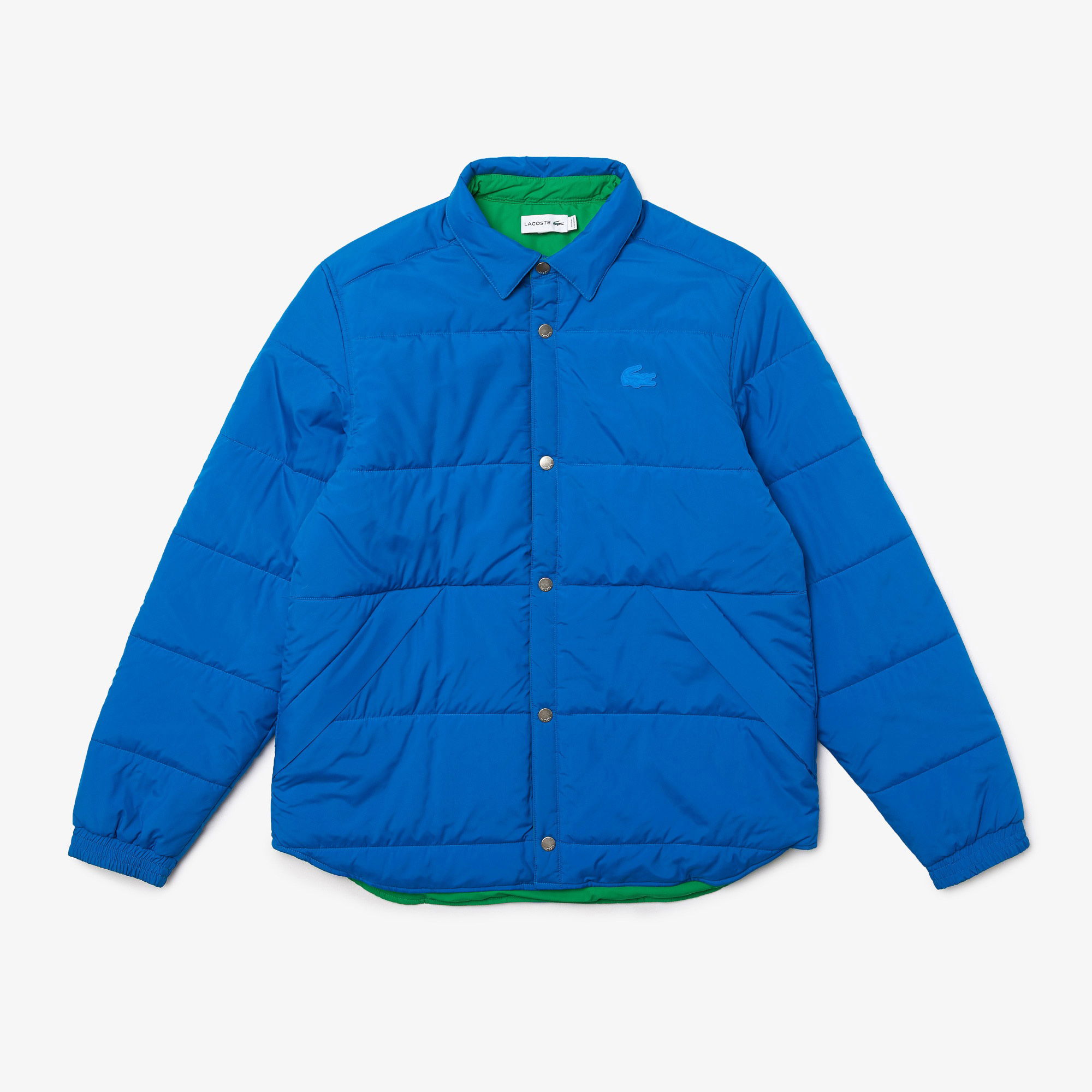 Lacoste Erkek Regular Fit Gömlek Yaka Çift Taraflı Mavi Mont