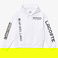 Lacoste X Minecraft Erkek Relaxed Fit Kapüşonlu Baskılı Beyaz Sweatshirt