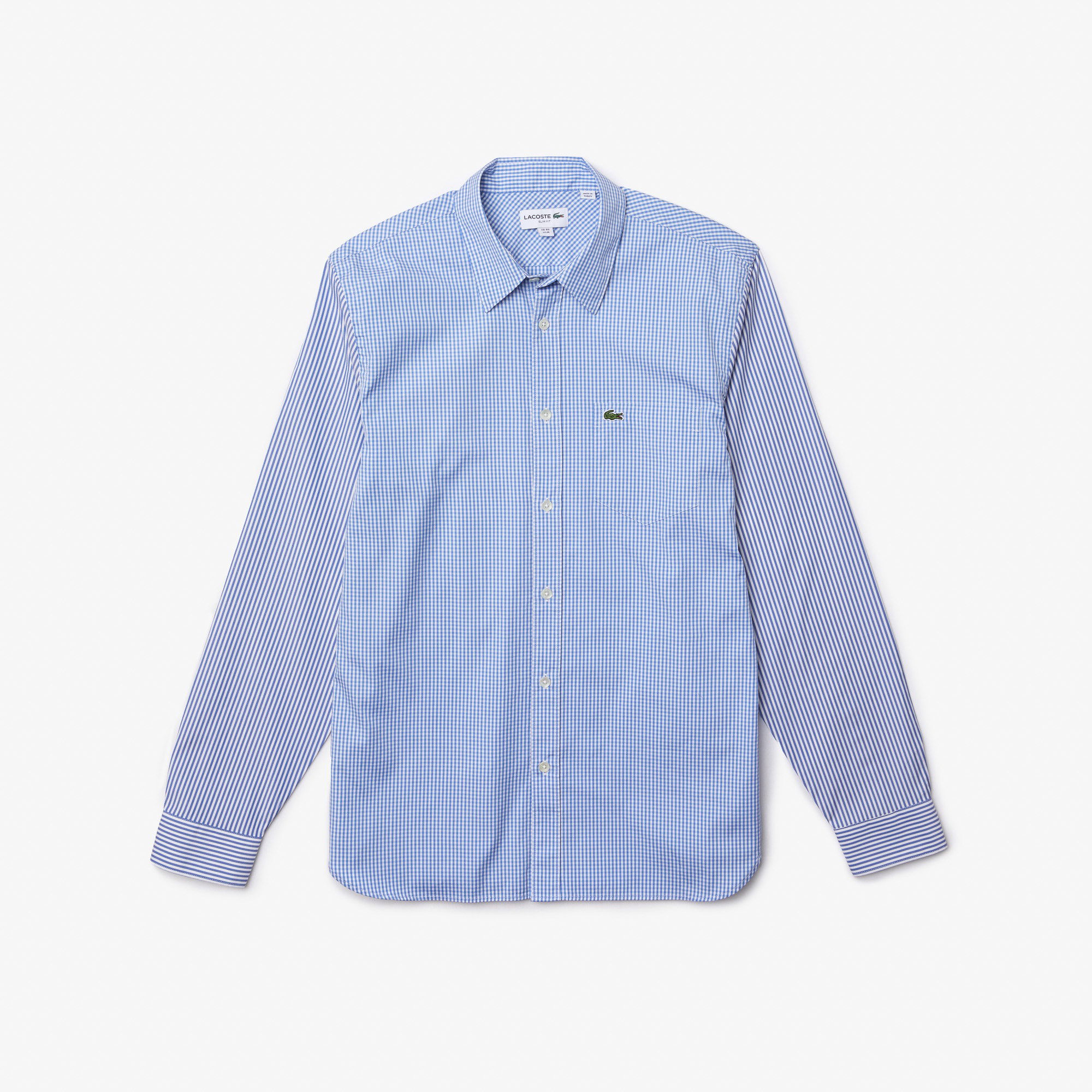 Lacoste Erkek Slim Fit Ekose Mavi Gömlek