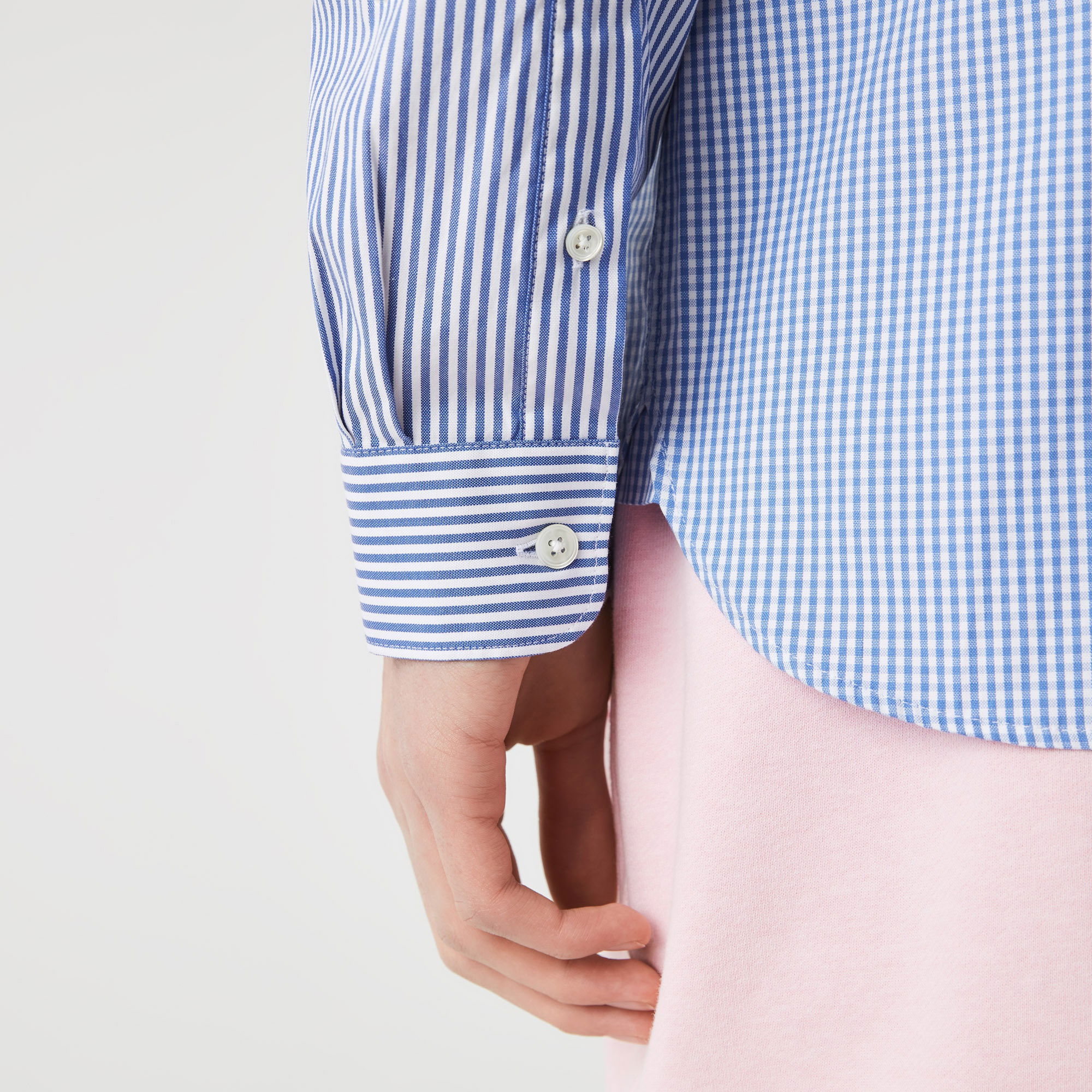 Lacoste Erkek Slim Fit Ekose Mavi Gömlek