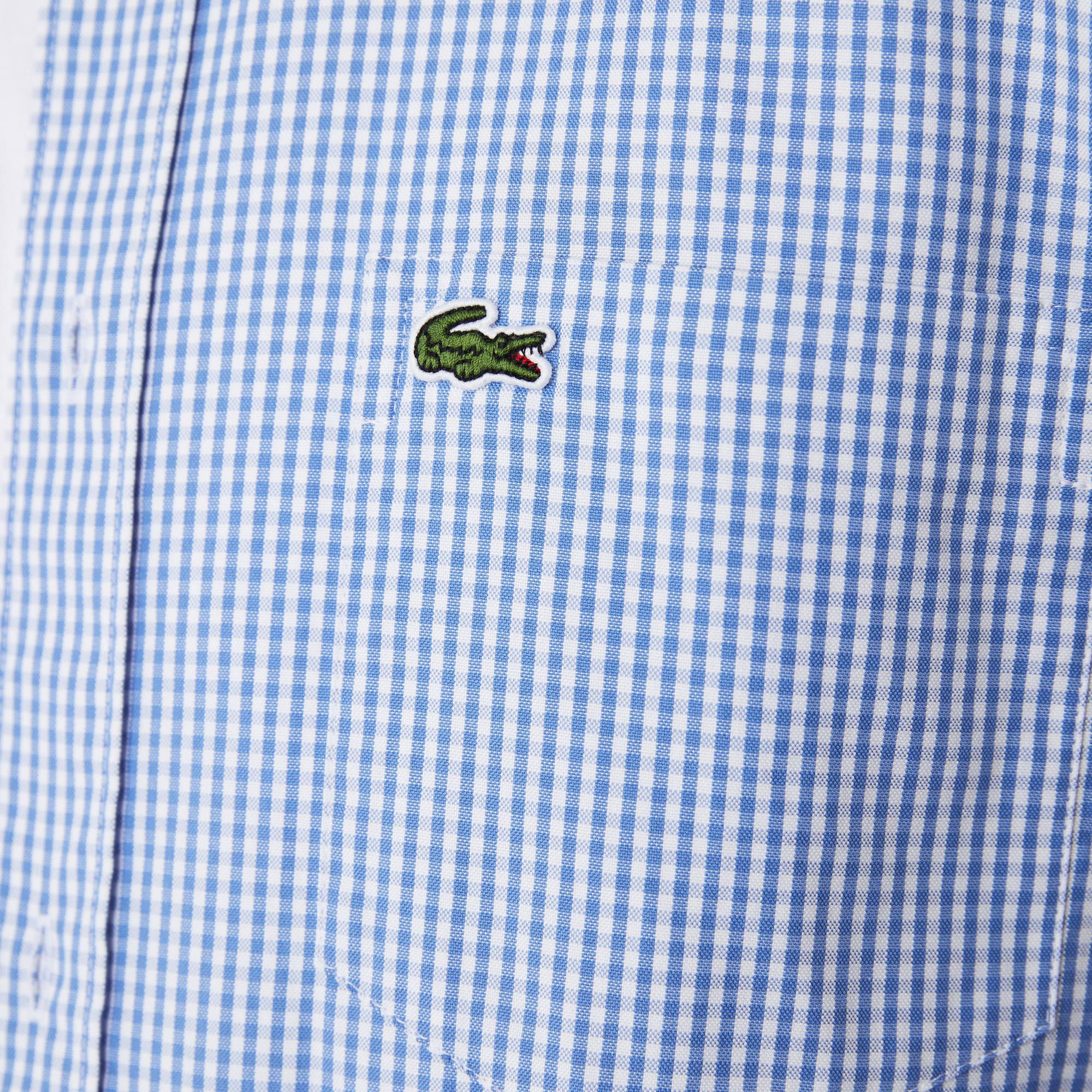 Lacoste Erkek Slim Fit Ekose Mavi Gömlek