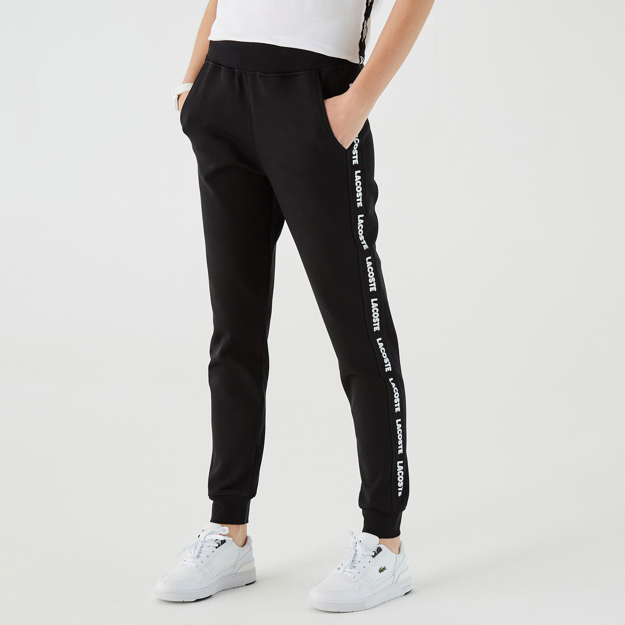 Lacoste Kadın Joggers Baskılı Siyah Eşofman Altı