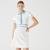 Lacoste Kadın Loose Fit Kısa Kollu Fermuarlı Polo Yaka Beyaz ElbiseBeyaz