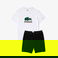 Lacoste X Minecraft Erkek Regular Fit Bisiklet Yaka Baskılı Beyaz Pijama Takımı