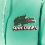 Lacoste X Minecraft Unisex Regular Fit Kapüşonlu Baskılı Yeşil Sweatshirt