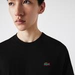 Lacoste L!VE Unisex Relaxed Fit Bisiklet Yaka Siyah T-Shirt