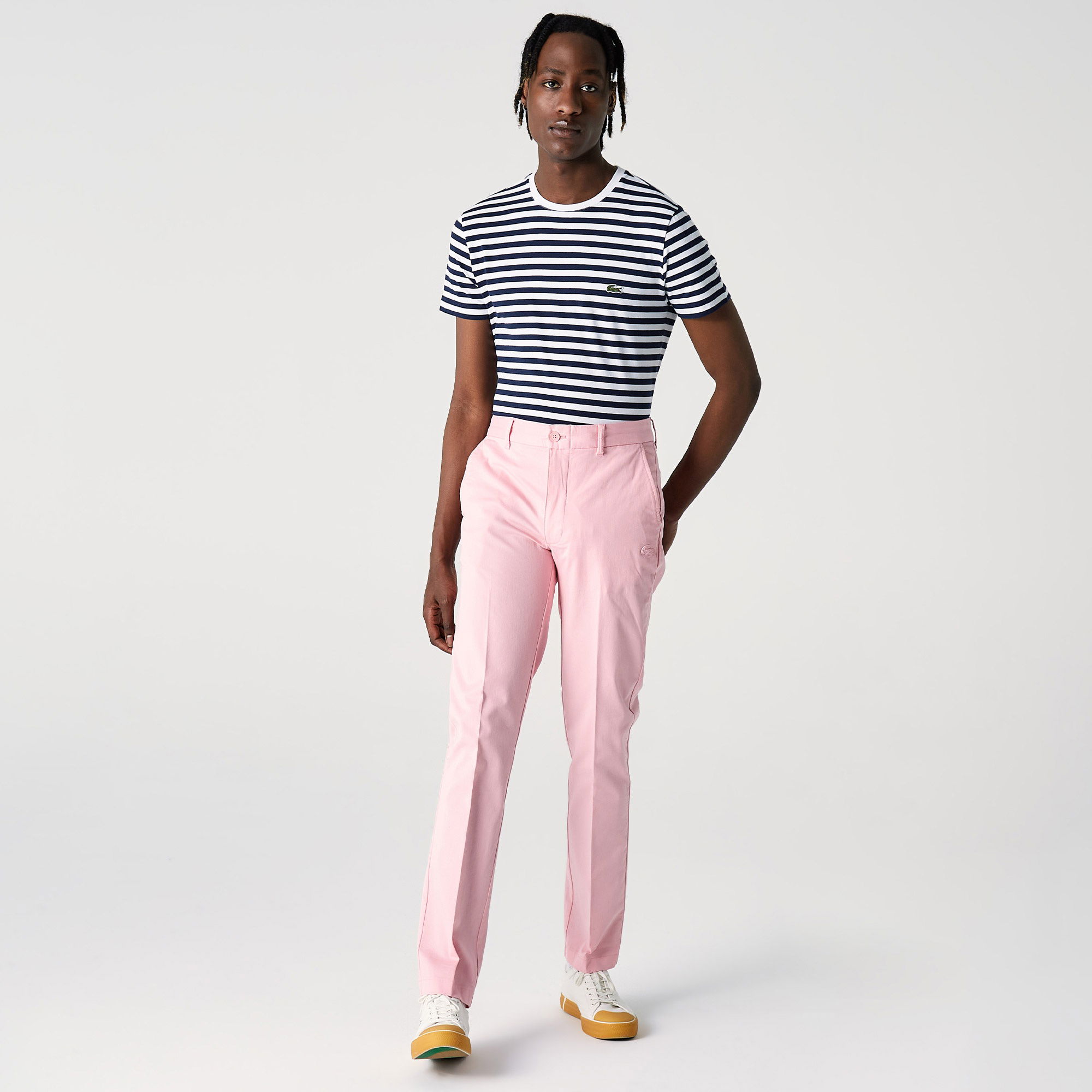 Lacoste L!VE Erkek Straight Fit Pembe Pantolon