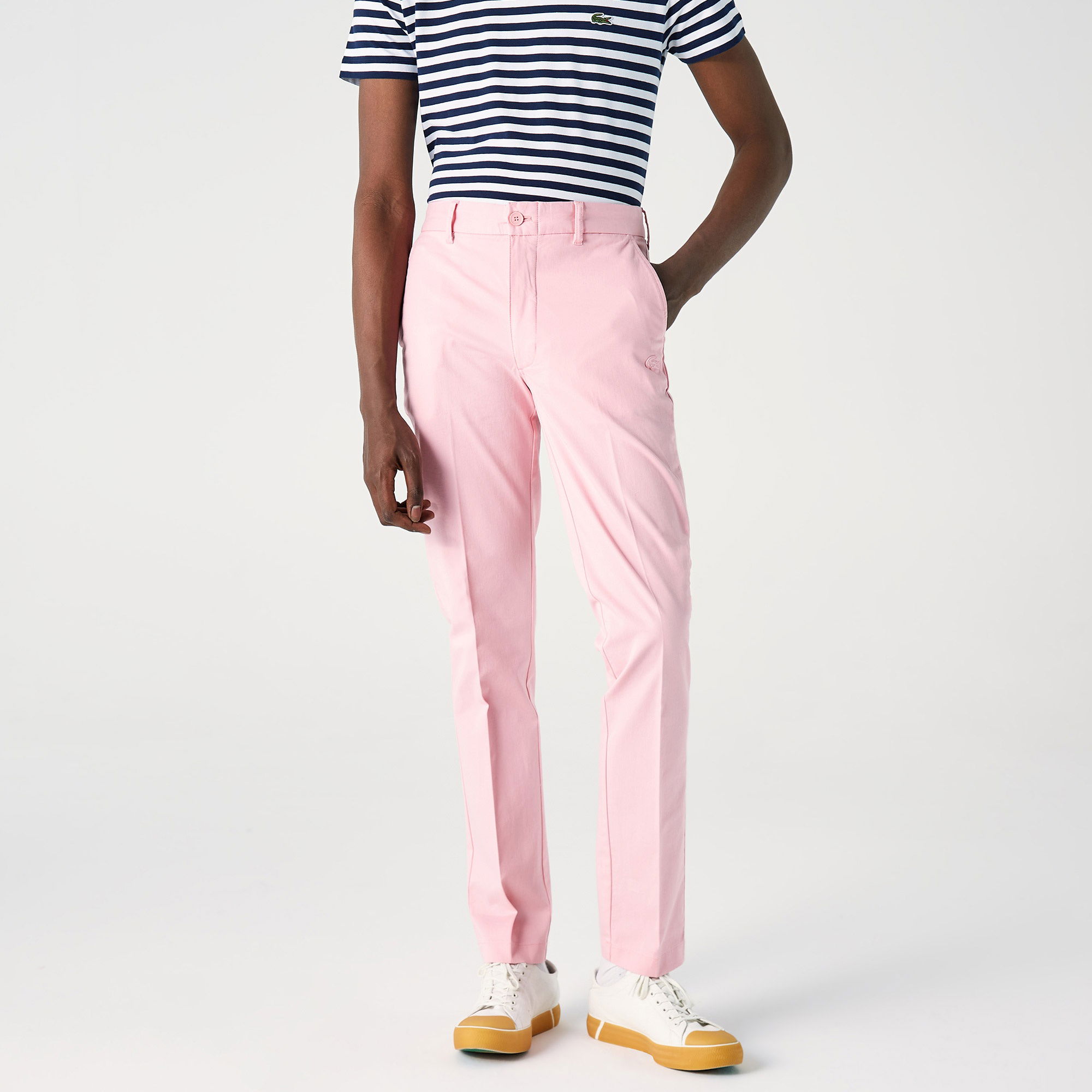 Lacoste L!VE Erkek Straight Fit Pembe Pantolon