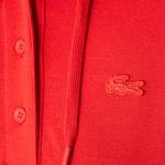 Lacoste Kadın Relaxed Fit Kapüşonlu Koyu Kırmızı Polo