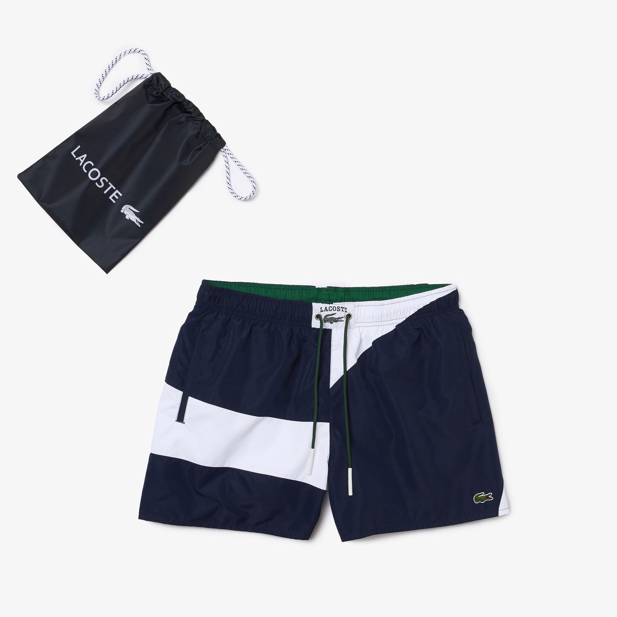 Lacoste Erkek Renk Bloklu Lacivert Mayo