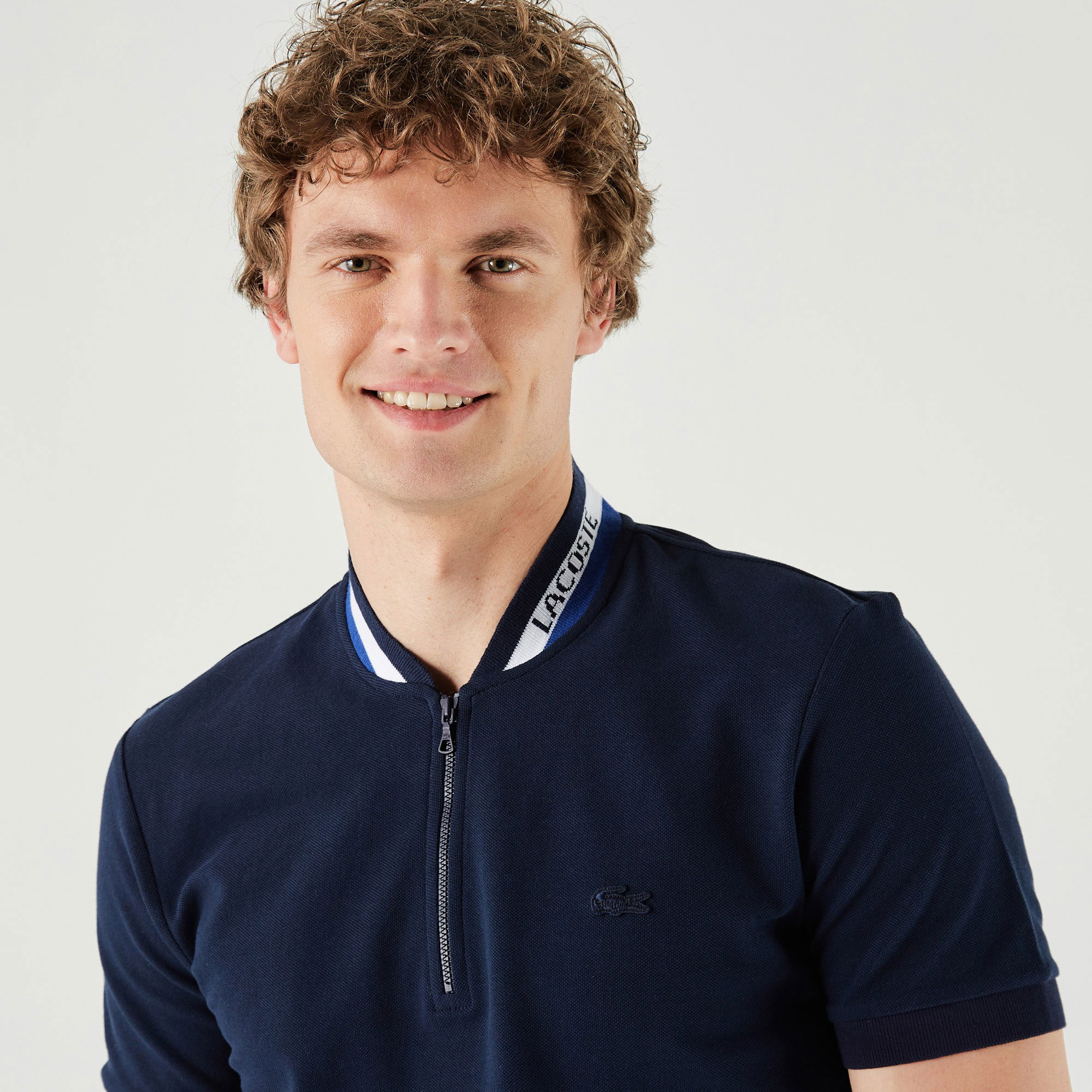 Lacoste Erkek Regular Fit Hakim Yaka Baskılı Lacivert Polo