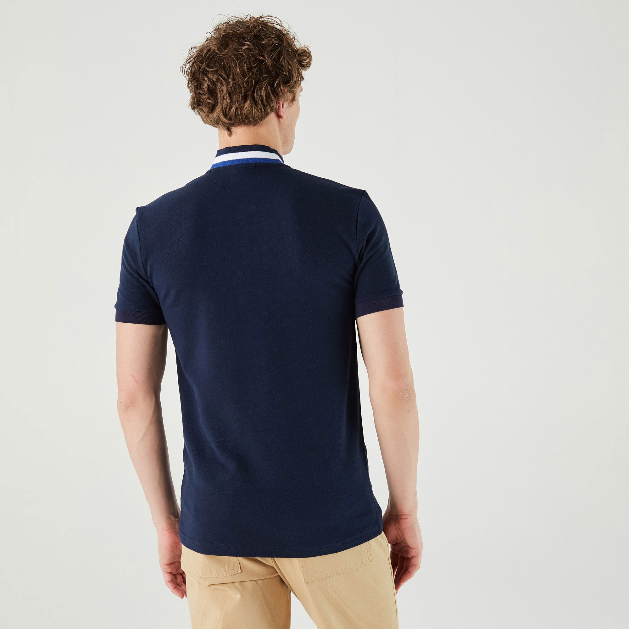 Lacoste Erkek Regular Fit Hakim Yaka Baskılı Lacivert Polo