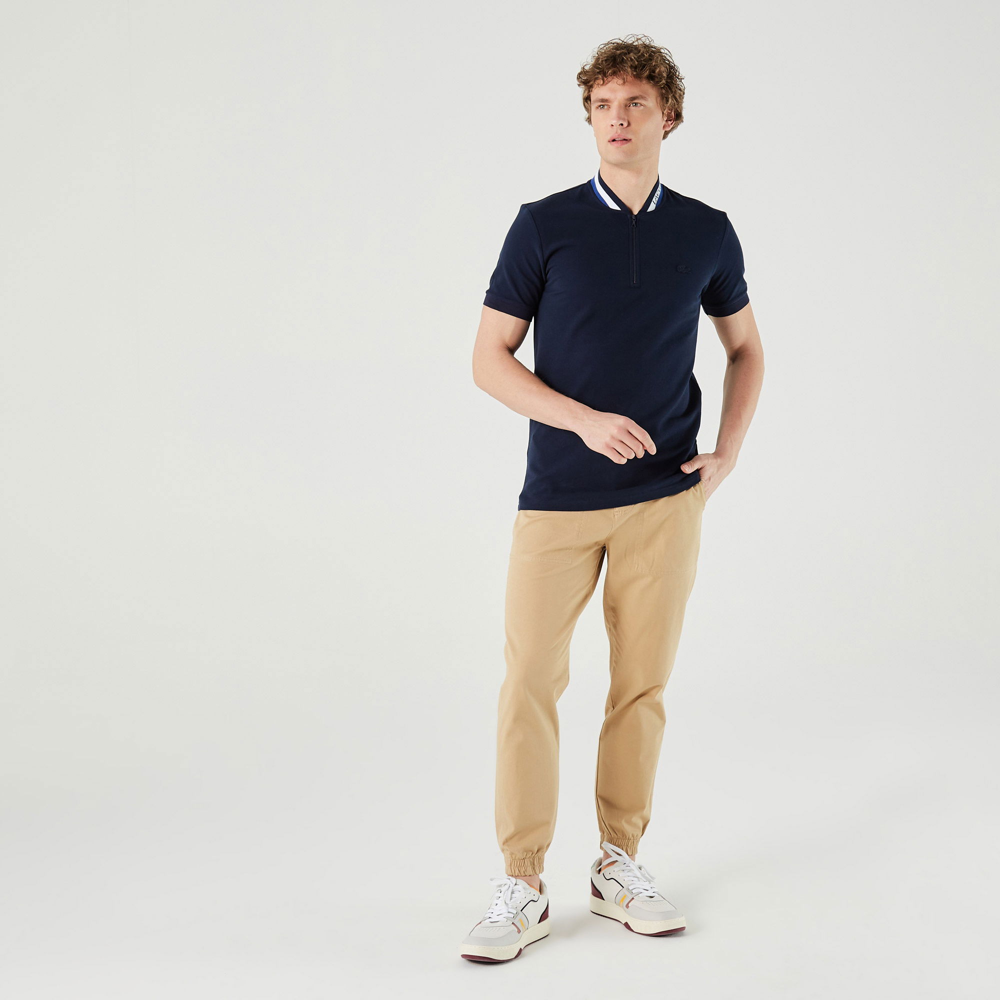 Lacoste Erkek Regular Fit Hakim Yaka Baskılı Lacivert Polo