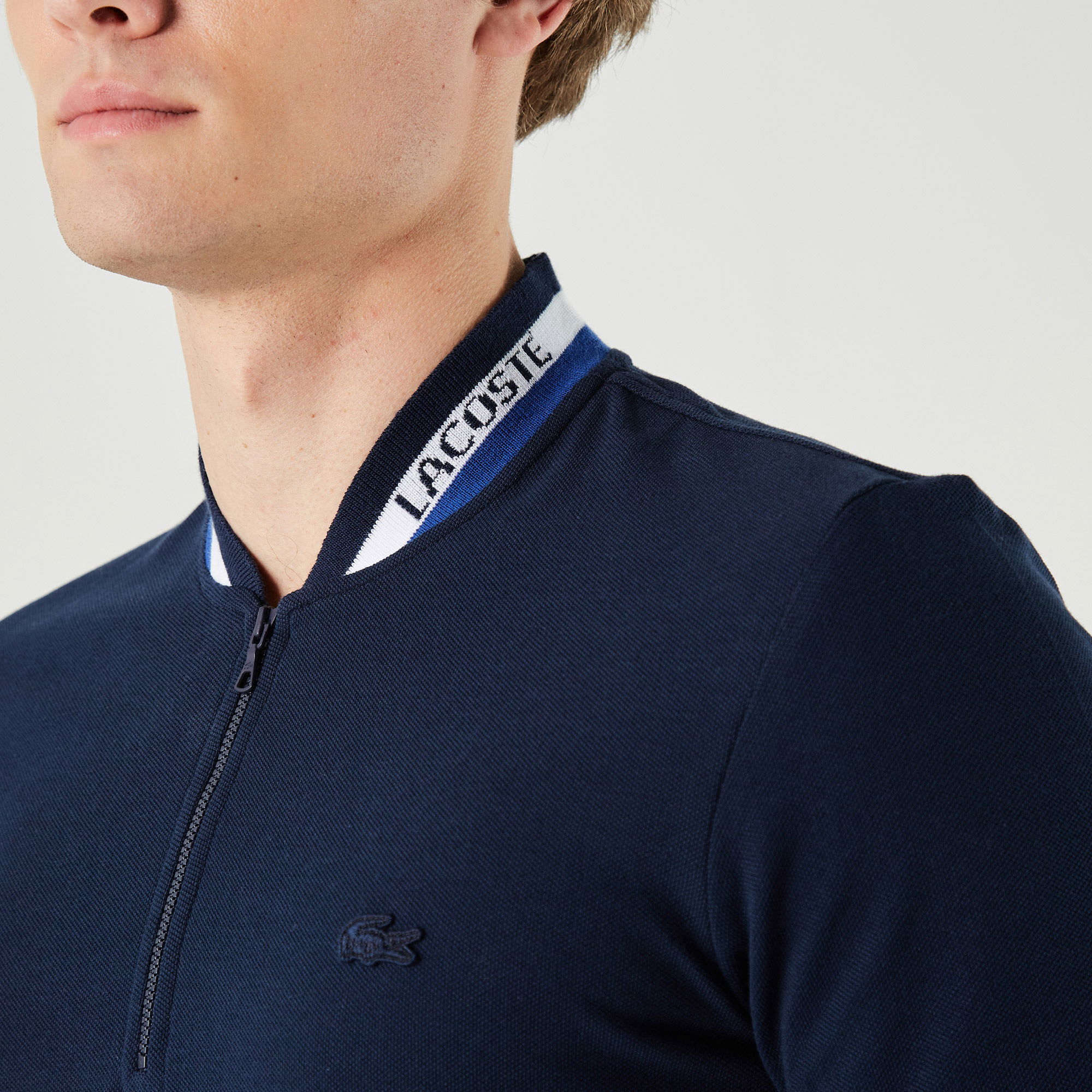 Lacoste Erkek Regular Fit Hakim Yaka Baskılı Lacivert Polo