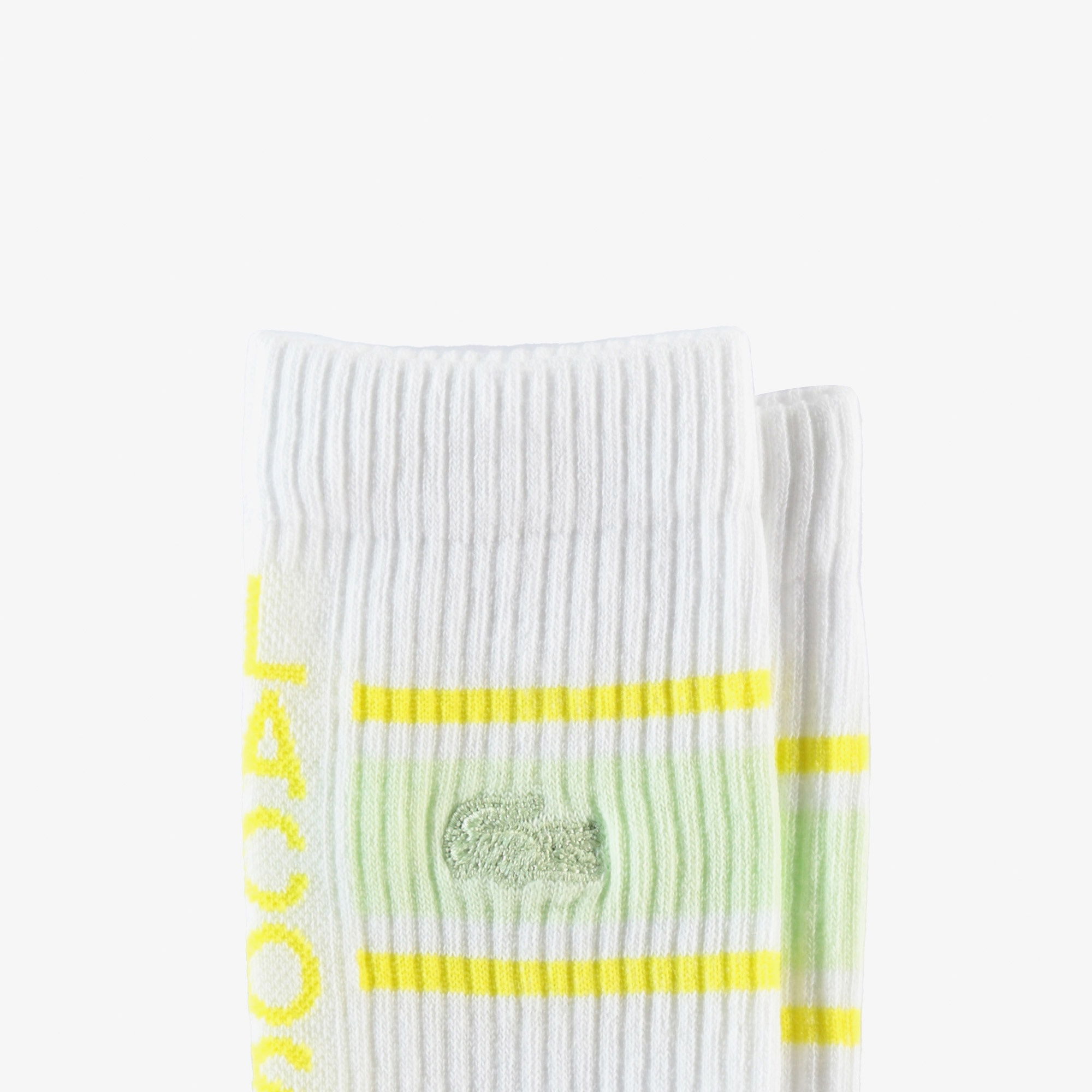 Lacoste Erkek Uzun Baskılı Beyaz Çorap