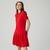 Lacoste Kadın Loose Fit Kısa Kollu Kapüşonlu Fermuarlı Kırmızı ElbiseKırmızı