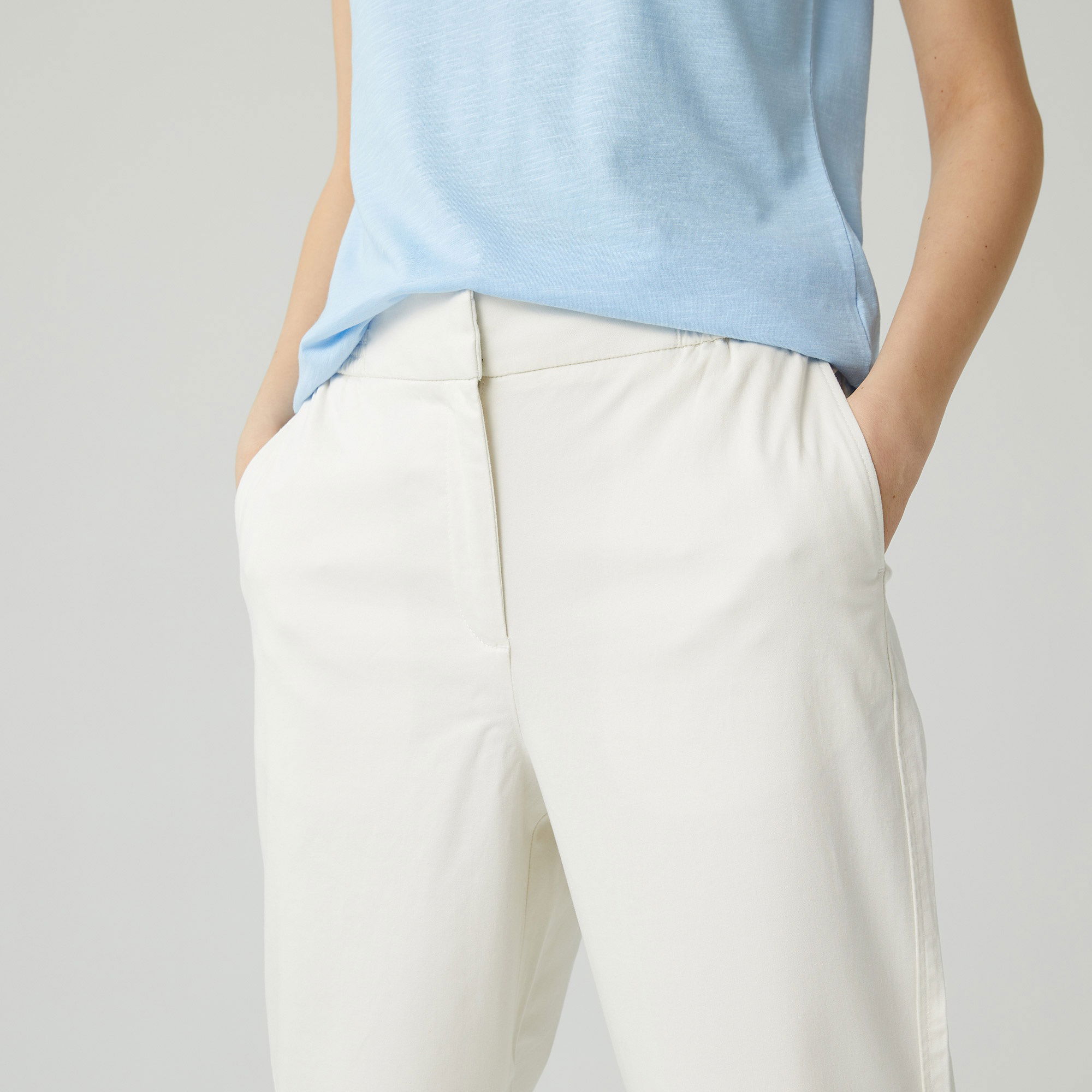 Lacoste Kadın Relaxed Fit Beyaz Pantolon