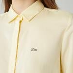 Lacoste Kadın Regular Fit Truvakar Kollu Açık Sarı Gömlek