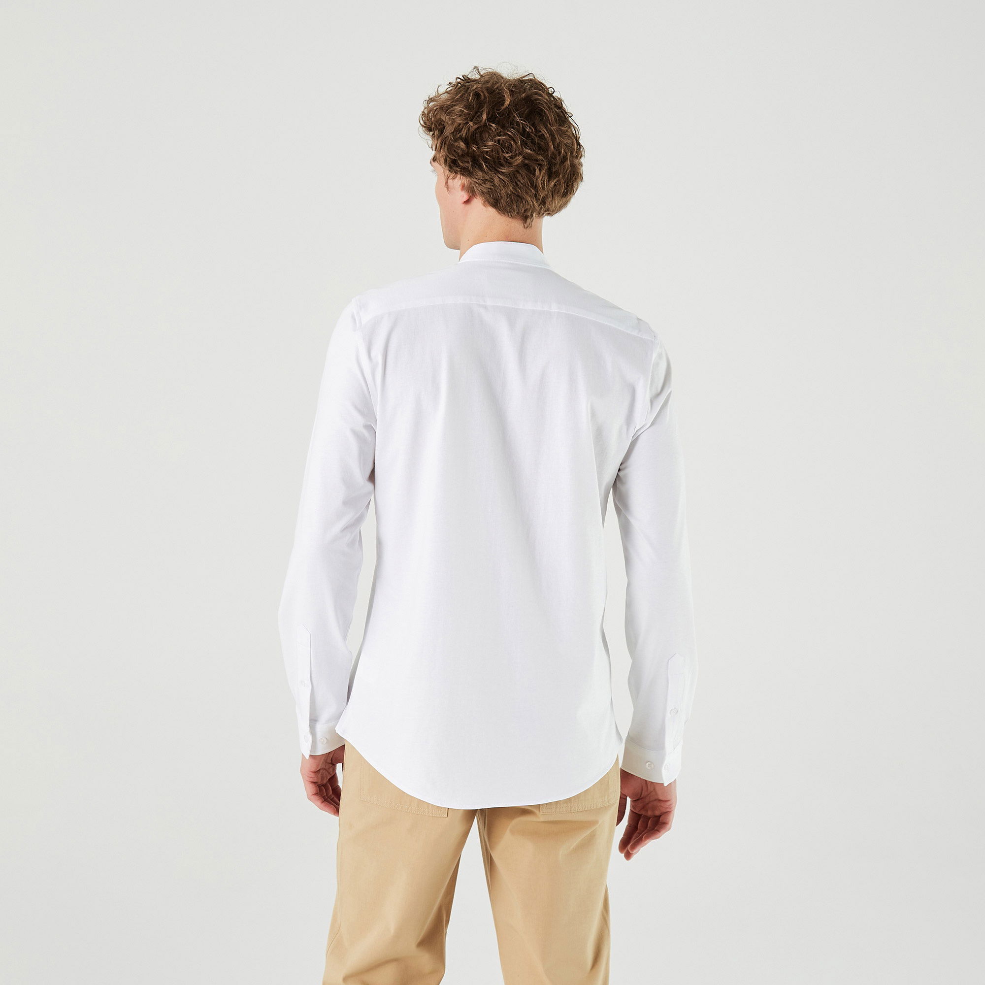Lacoste Erkek Slim Fit Hakim Yaka Beyaz Gömlek