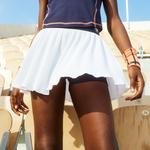 Lacoste Roland Garros Kadın Loose Fit Beyaz Etek