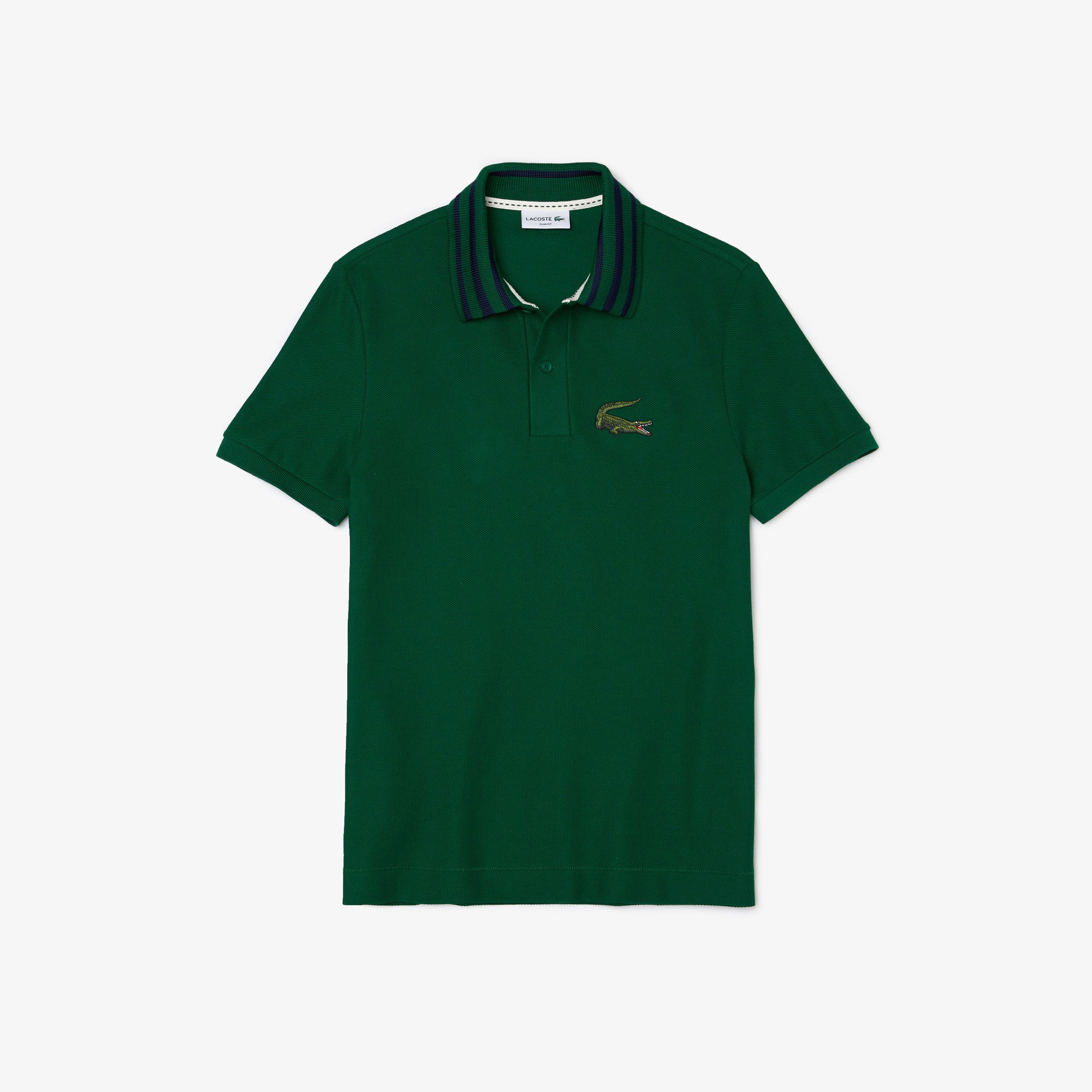 Lacoste Erkek Slim Fit Baskılı Yeşil Polo