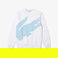 Lacoste Organik Pamuk Erkek Regular Fit Bisiklet Yaka Baskılı Beyaz Sweatshirt