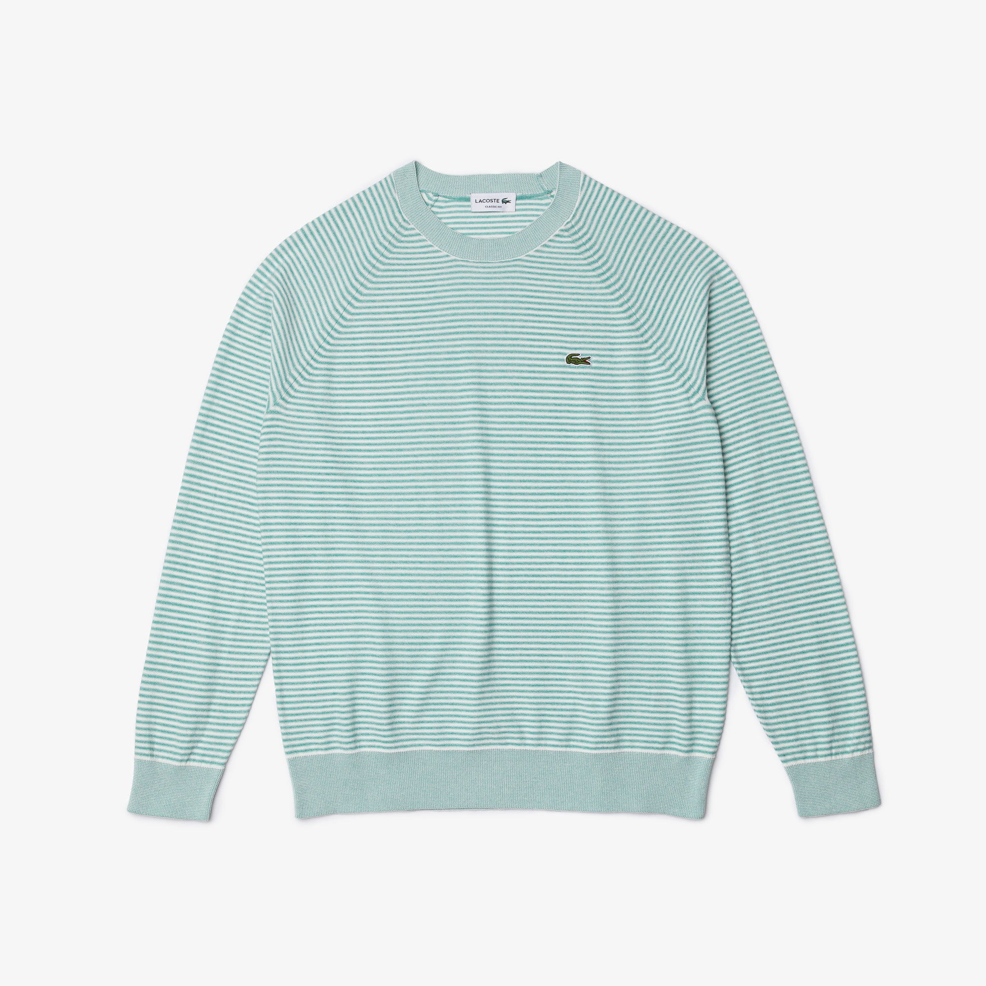 Lacoste Erkek Bisiklet Yaka Çizgili Yeşil Kazak