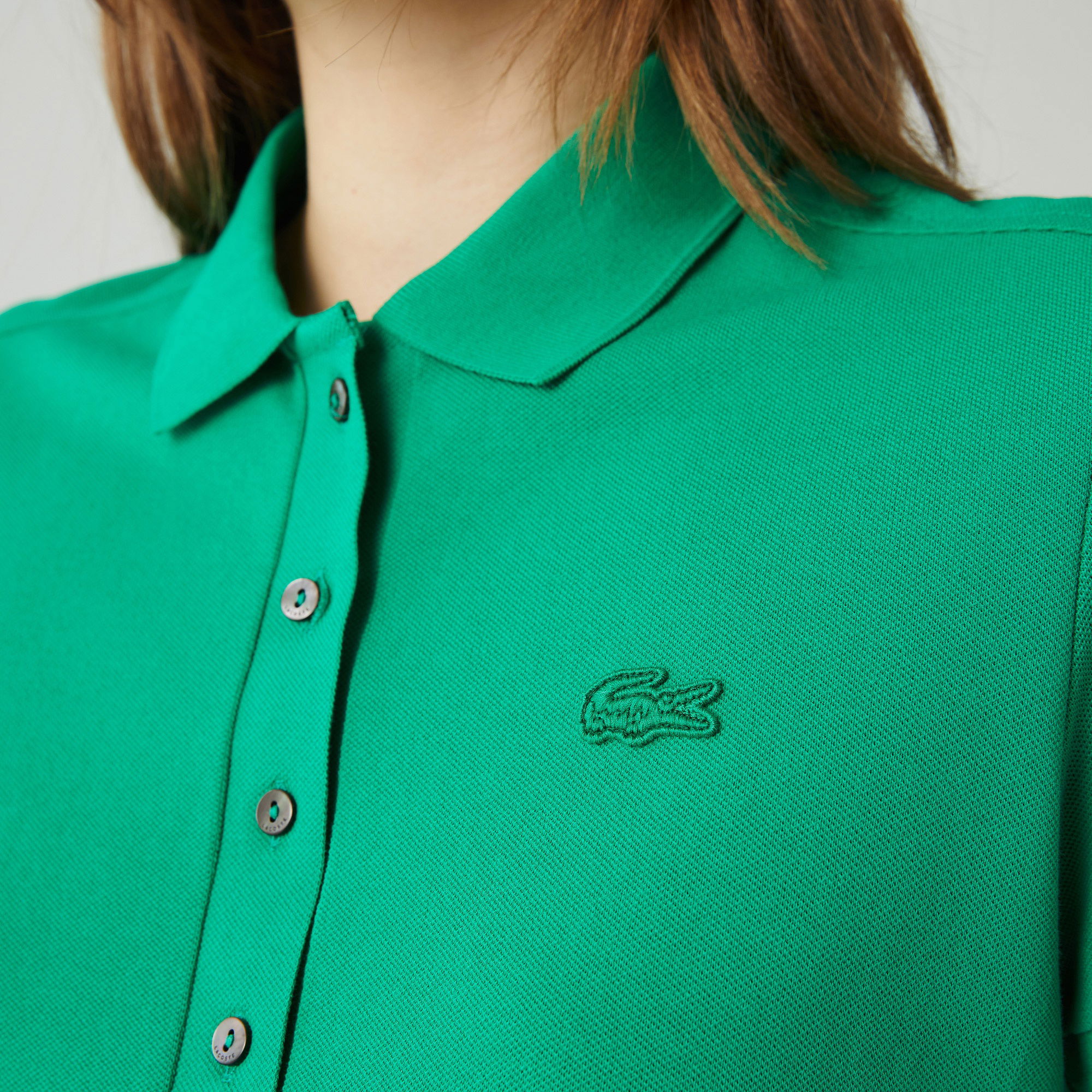 Lacoste Kadın Slim Fit Yeşil Polo