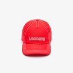 Lacoste Erkek Baskılı Kırmızı Şapka