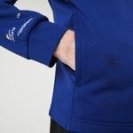 Lacoste SPORT Erkek Regular Fit Kapüşonlu Baskılı Mavi Sweatshirt