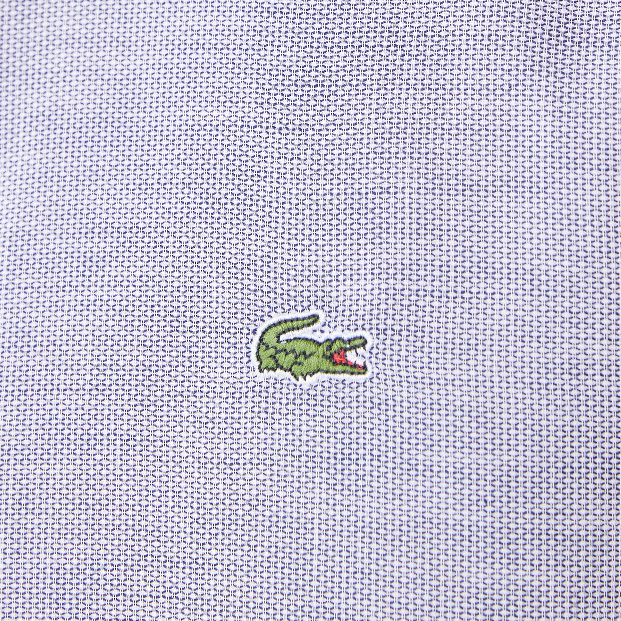 Lacoste Erkek Slim Fit Desenli Gri Gömlek