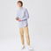 Lacoste Erkek Slim Fit Desenli Gri Gömlek
