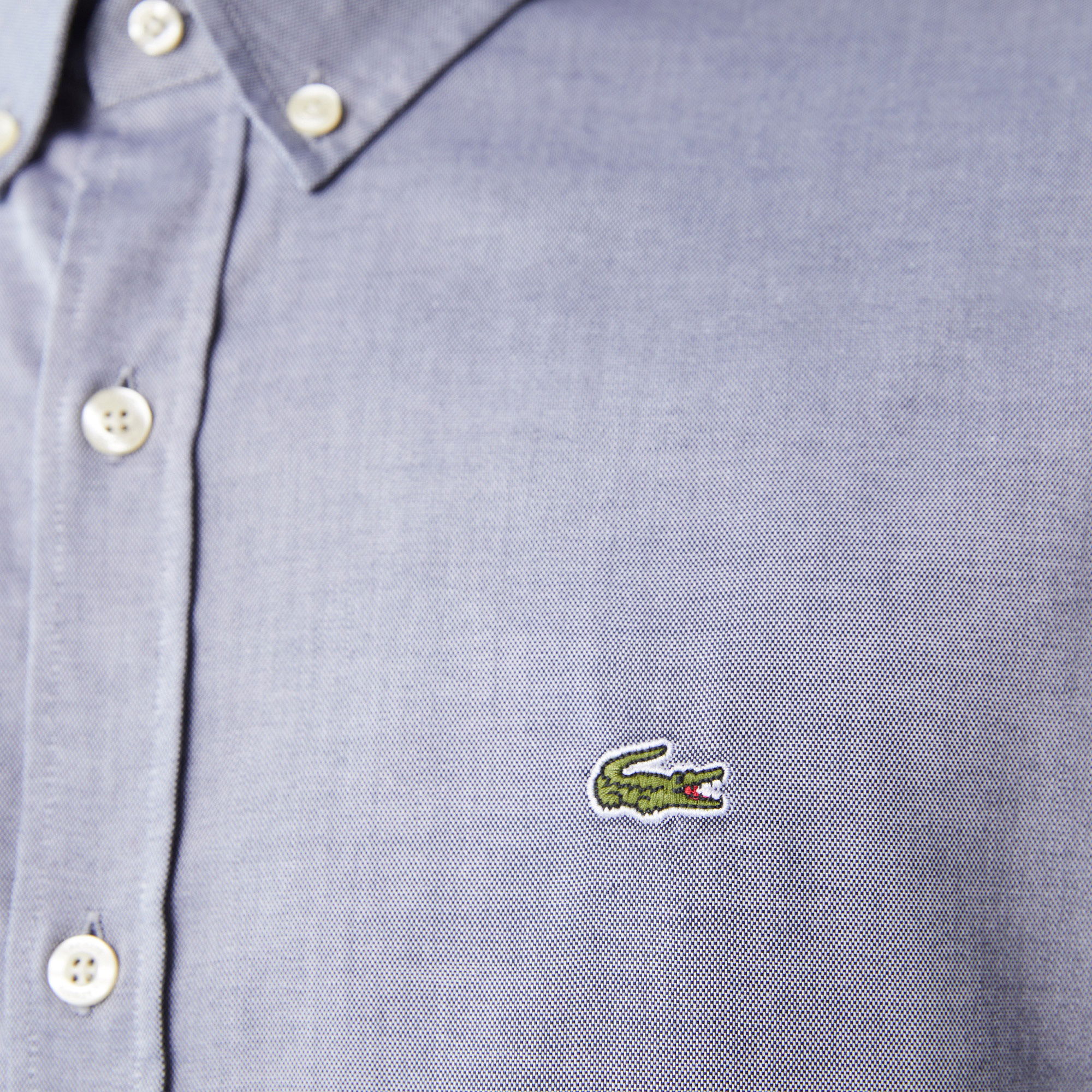 Lacoste Erkek Regular Fit Düğmeli Yaka Lacivert Gömlek