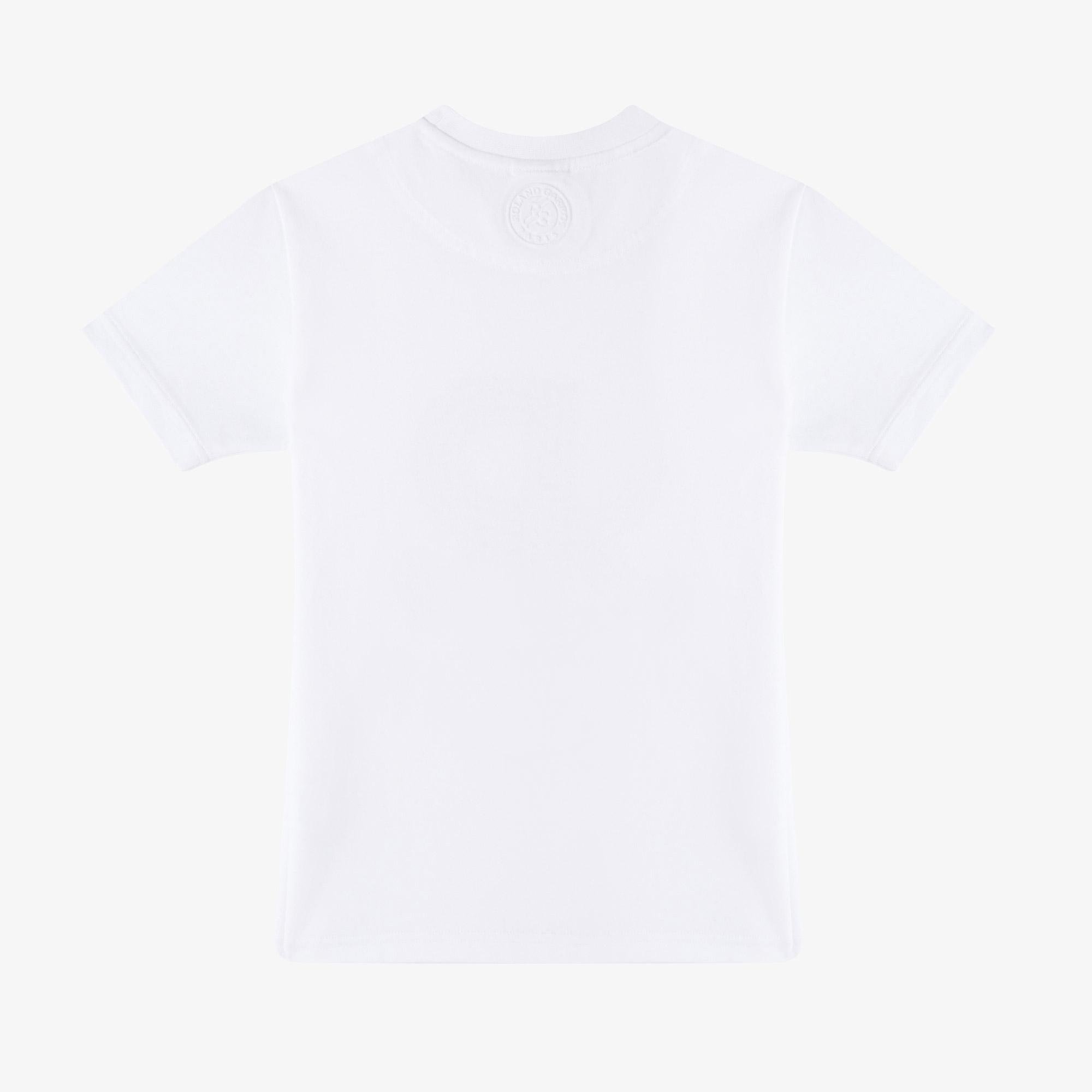 Lacoste Sport Roland Garros Çocuk Bisiklet Yaka Baskılı Beyaz T-Shirt