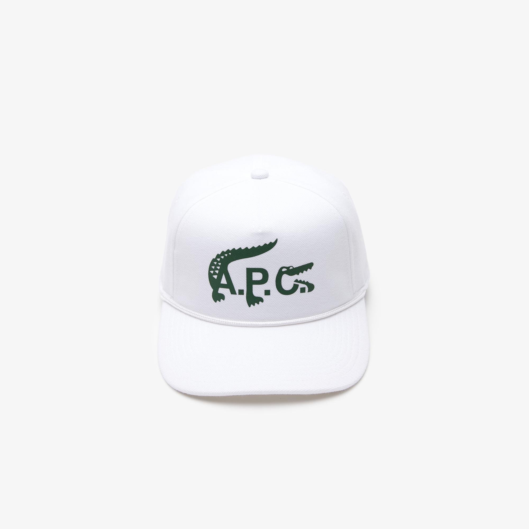 Lacoste X A.P.C Unisex Baskılı Beyaz Şapka