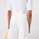 Lacoste Kadın Classic Fit Beyaz Pantolon
