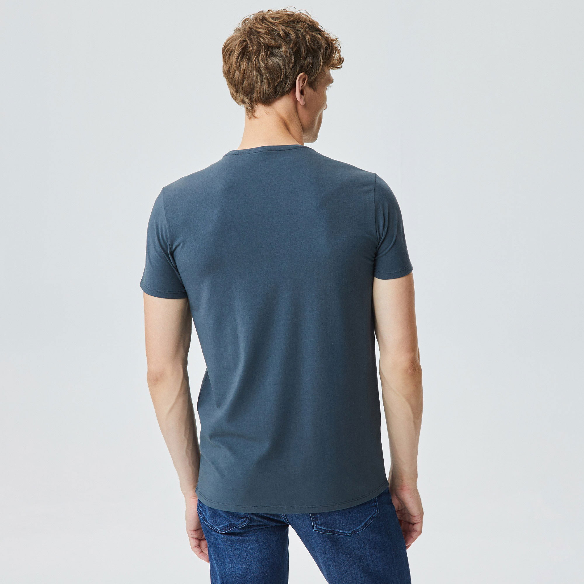 Lacoste Erkek Bisiklet Yaka Koyu Gri T-Shirt