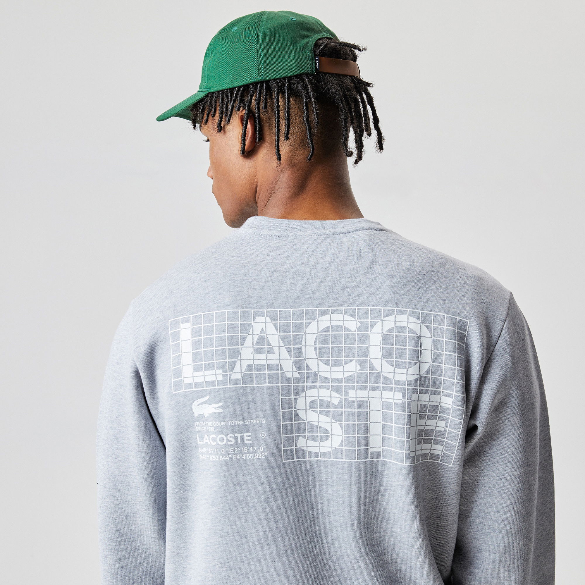 Lacoste Erkek Relaxed Fit Bisiklet Yaka Baskılı Gri Sweatshirt
