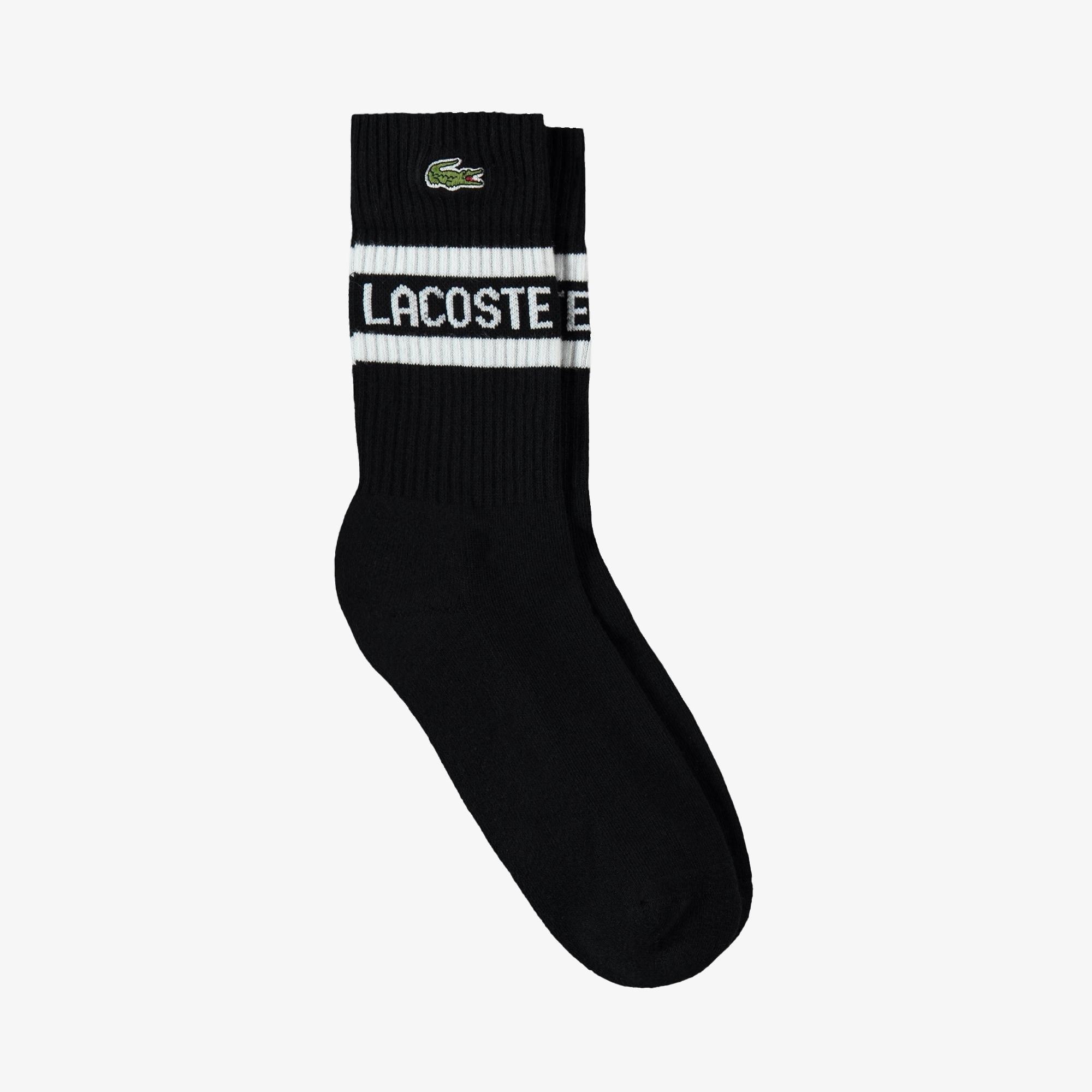Lacoste Erkek Baskılı Siyah Çorap