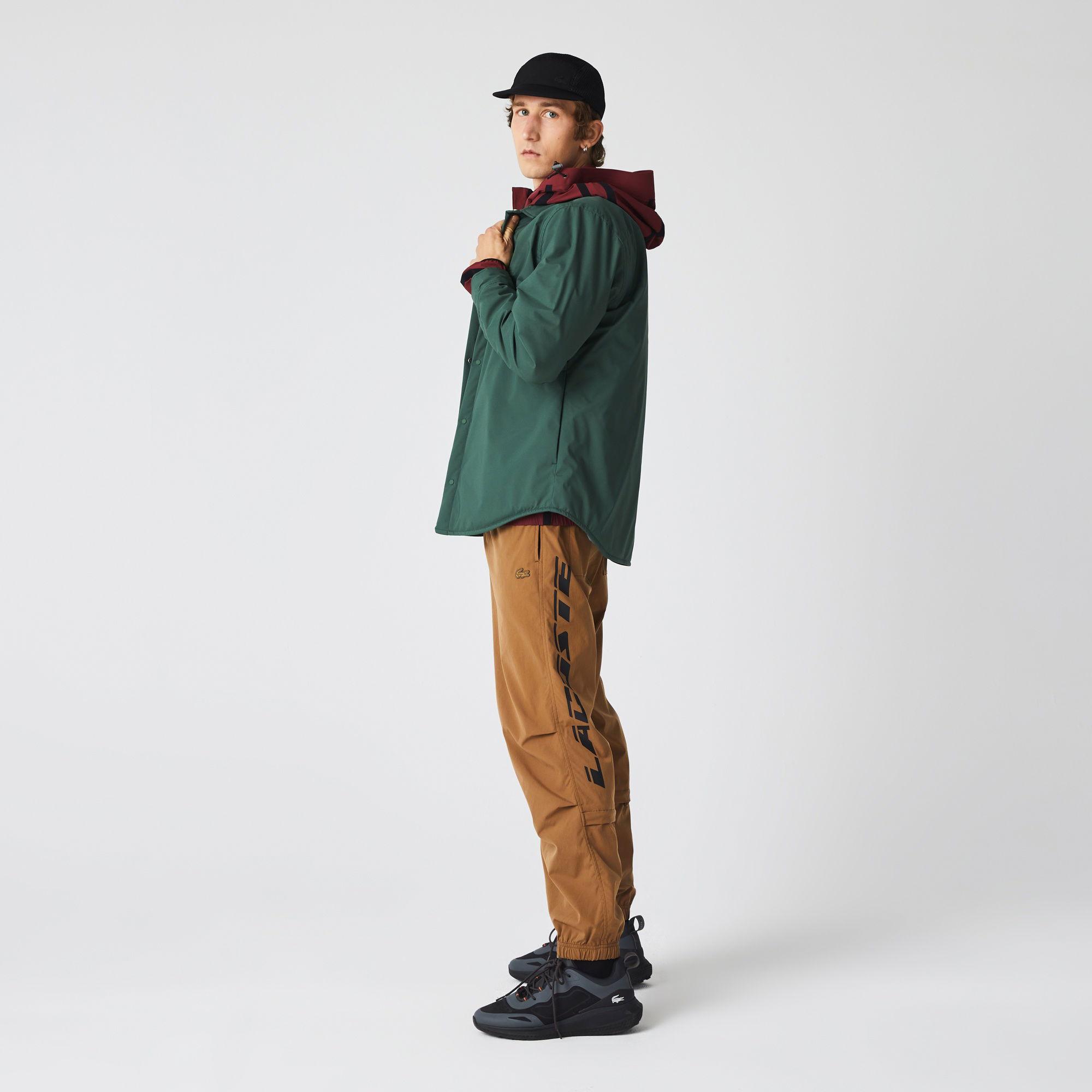 Lacoste Erkek Regular Fit Baskılı Jogger Kahverengi Eşofman Altı