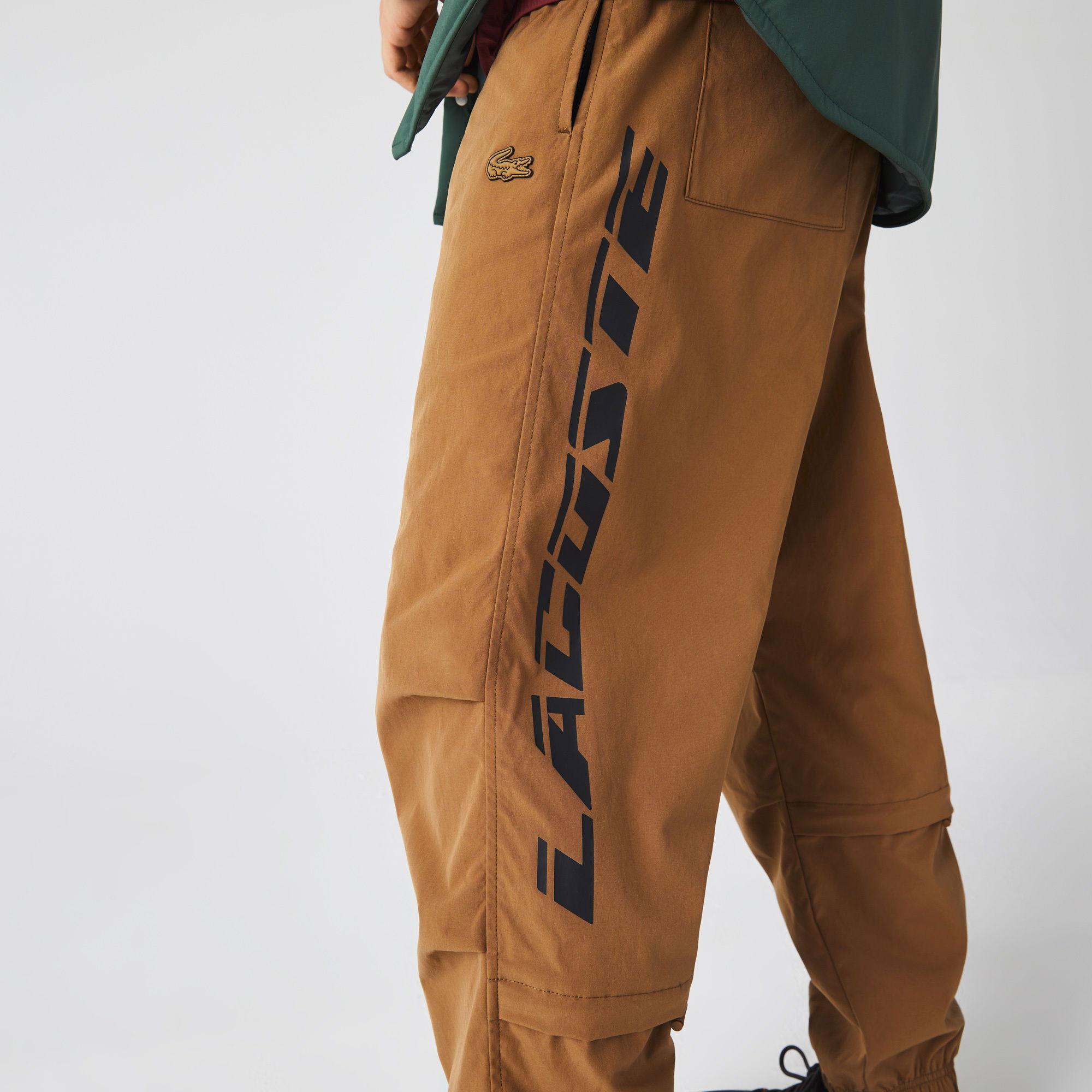 Lacoste Erkek Regular Fit Baskılı Jogger Kahverengi Eşofman Altı