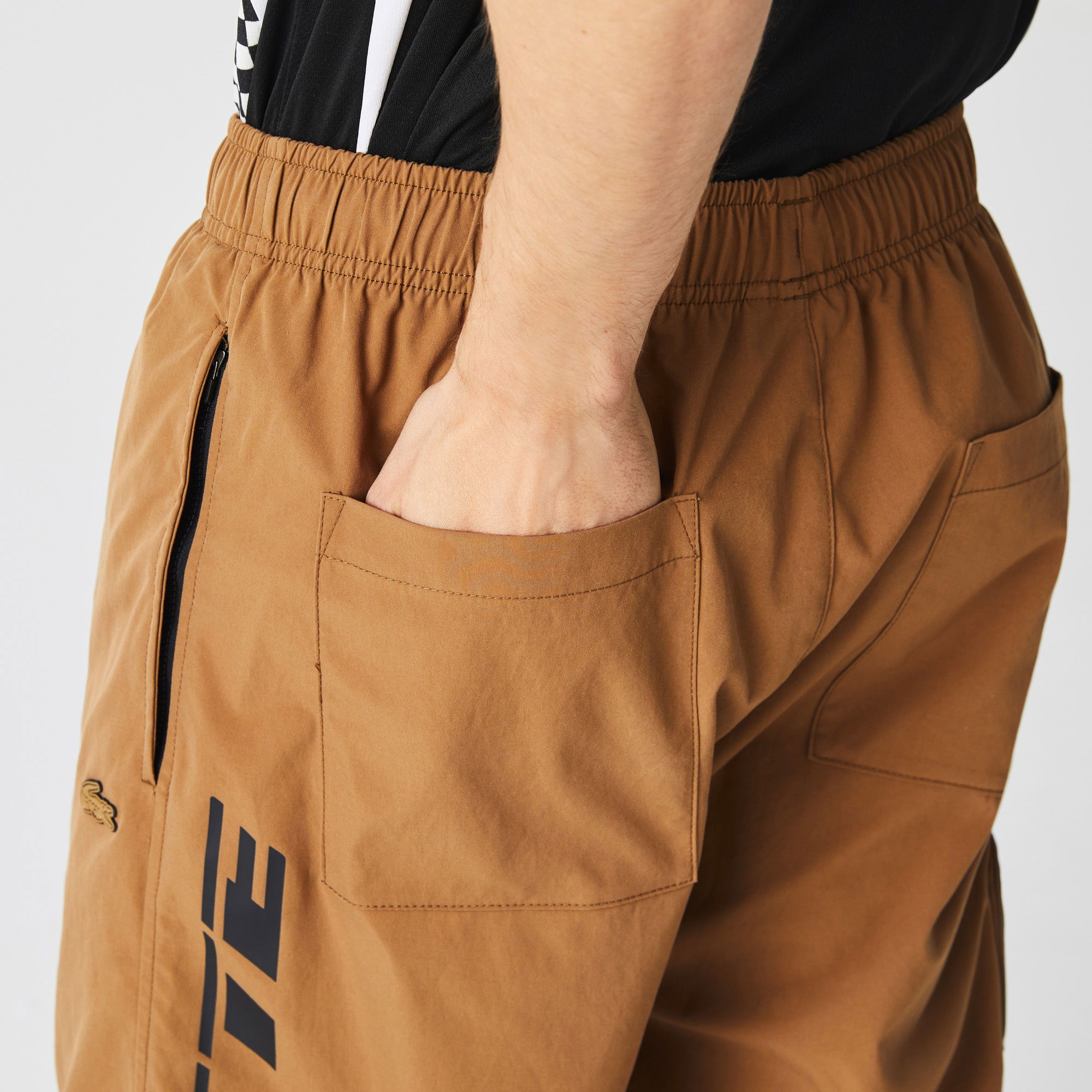 Lacoste Erkek Regular Fit Baskılı Jogger Kahverengi Eşofman Altı